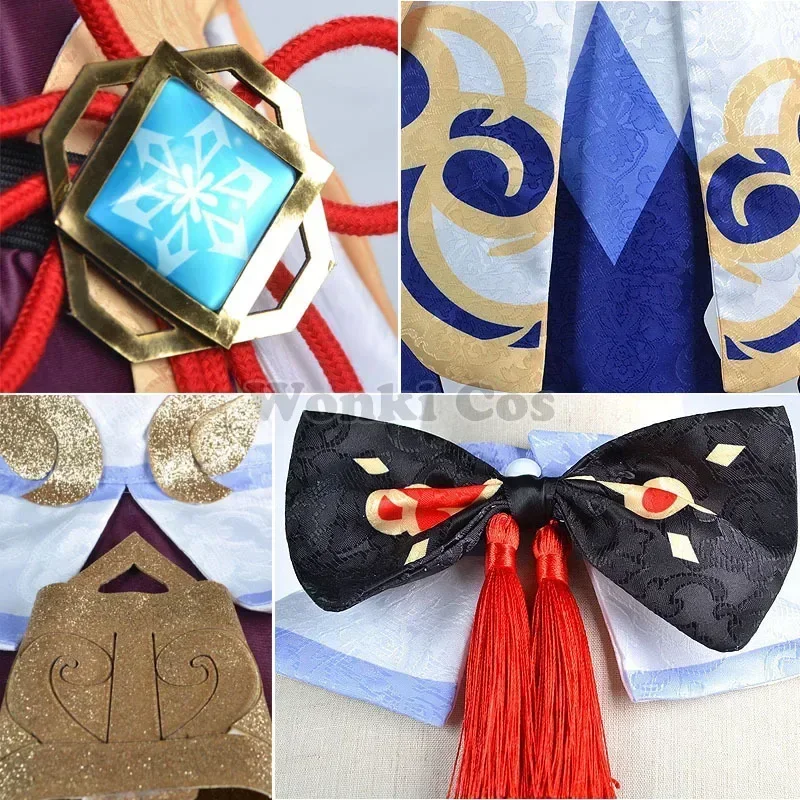 Game Ganyu Cosplay Costume Jumpsuit with Headwear Horn Gen Gan Yu Cosplay Shin Women Party Costumes Full Set