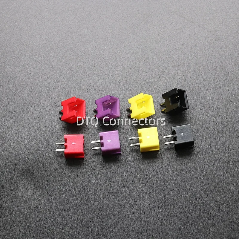 50PCS 2.54MM connector XH2.54-2A 3A red/yellow/blue/green/black straight pin socket connector 2P3P4P