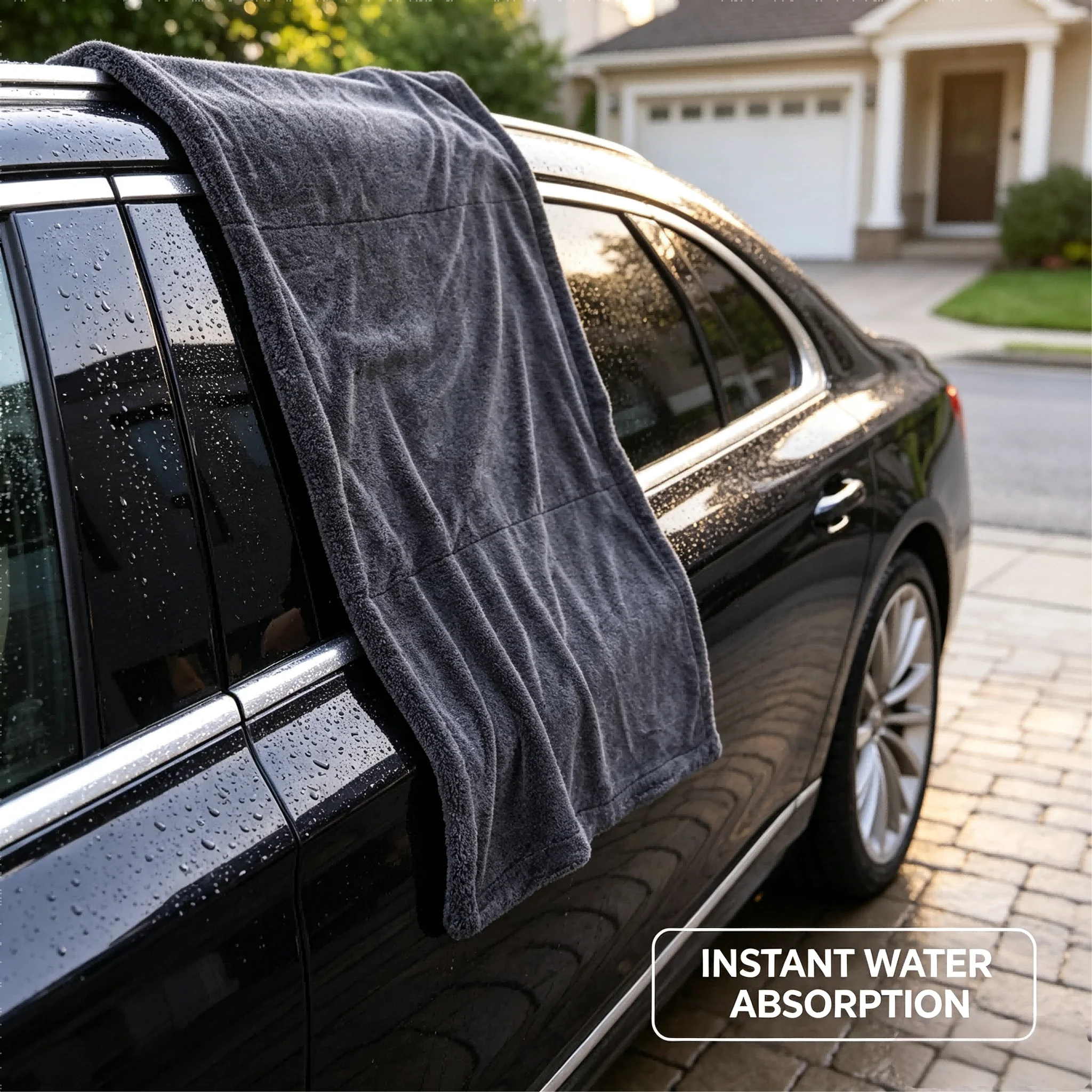 Double Side Microfiber Car Drying Towel 60x90cm Super Absorbent Thickened Scratch Free Wash Clamp For Auto Detailing