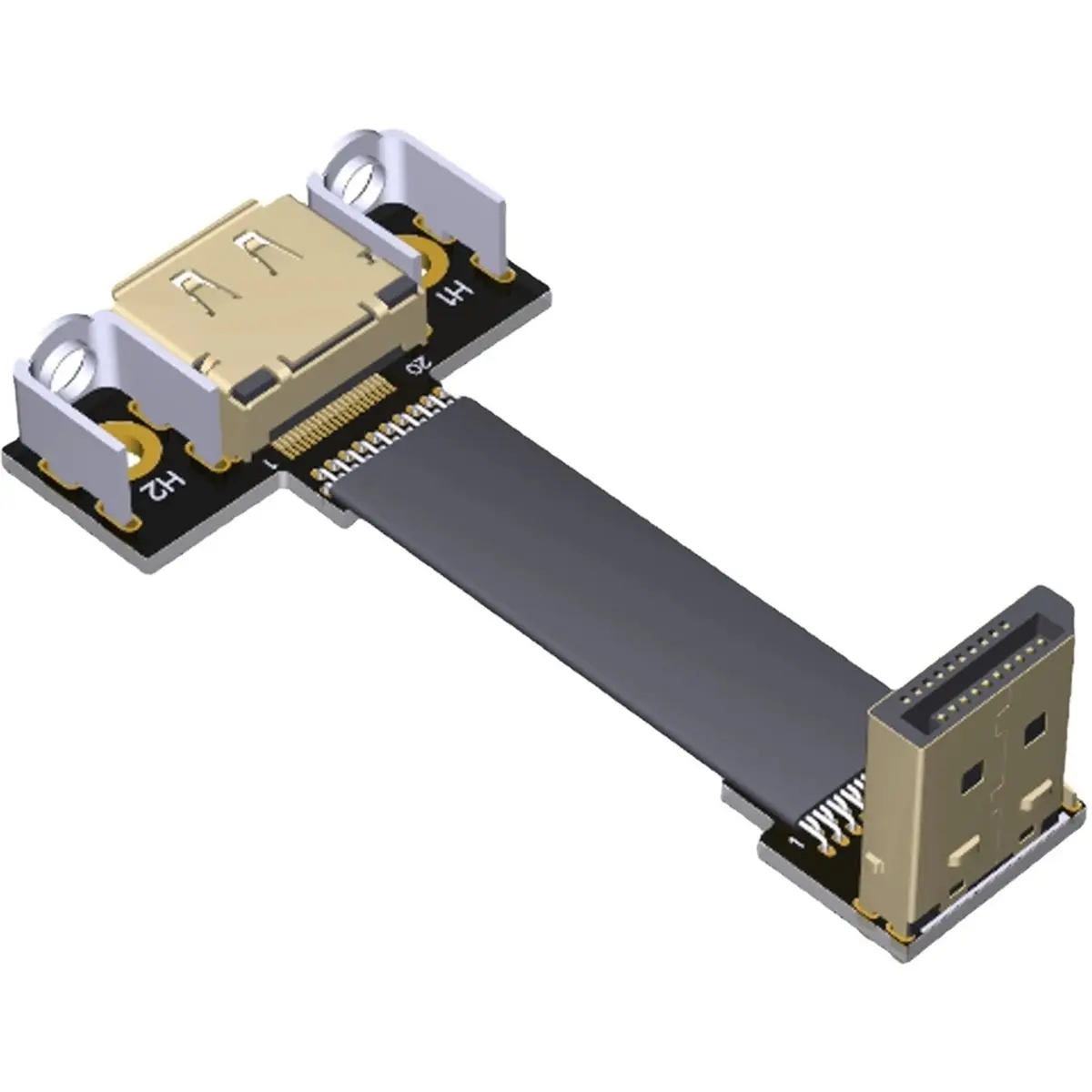 DisplayPort 1.2 Extension Cable DP to DP 4K 60Hz 1.2V Cord Elbow Angled Adapter FPC Display Port Ribbon Flat Male Female