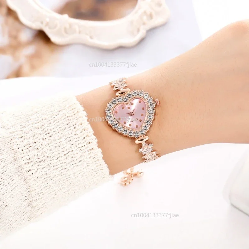 

Модные кварцевые женские часы с тонким ремешком и бриллиантами Love Type, золотые, серебряные, бесплатные регулируемые часы-браслет Reloj Reloj De Mujer