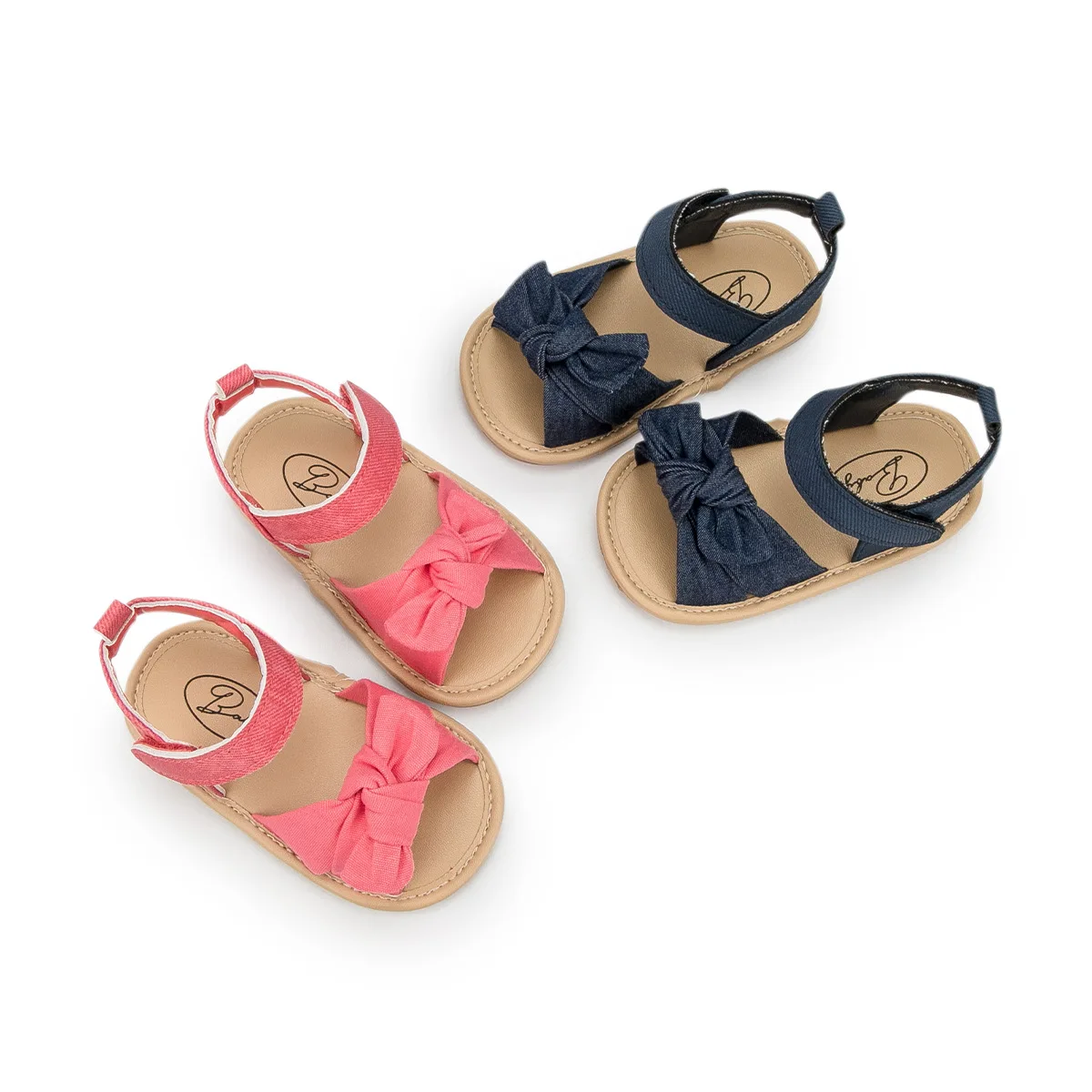 

Baby Girls Sandals Toddler Rubber Sole Open Toe Summer Beach Shoes Casual Bowknot First Walker Princess Dress Shoes