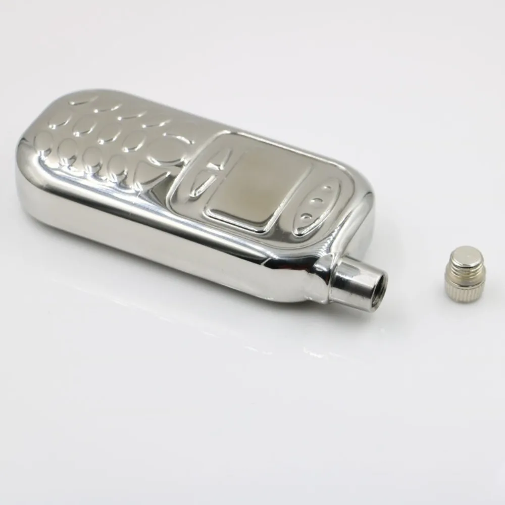 Mini 3oz Phone Shaped Hip Flask Stainless Steel Non -broken Whisky Flagon Fall-resistant Durable Wine Bottle Man