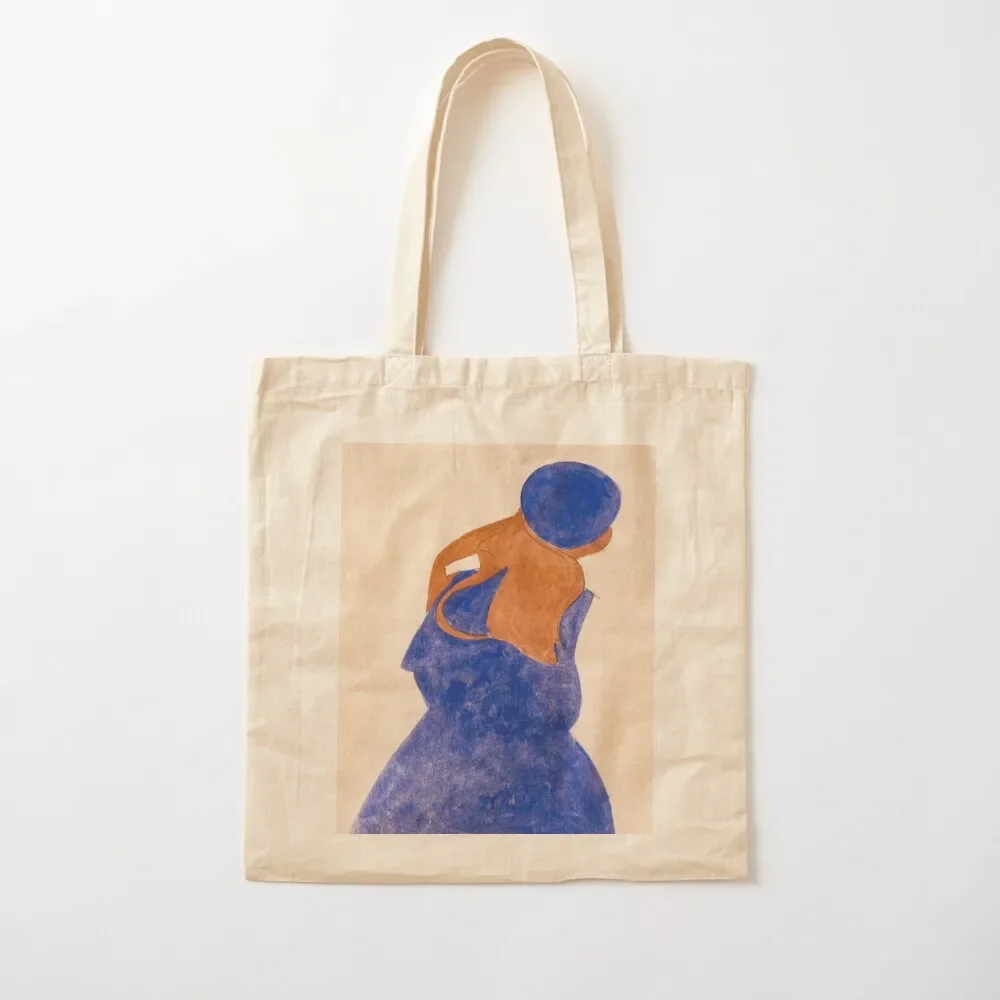 EGON SCHIELE - Standing Girl, Back View 1908 Tote Bag tote bag men's Beach bag Fabric