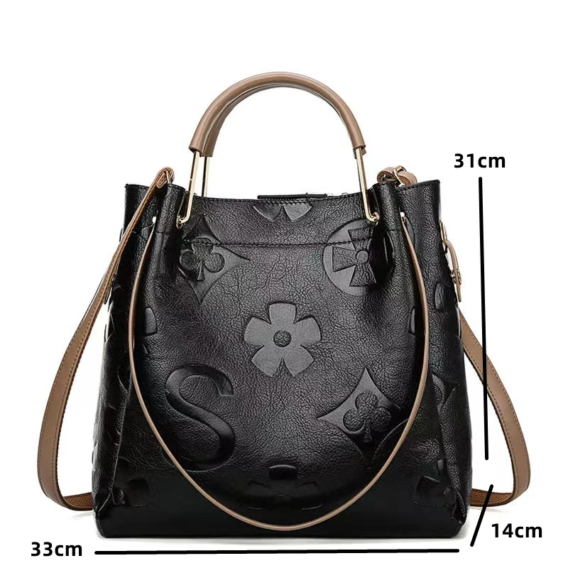 Jamhoo Luxury Embossed Ladies Handbag Large Capacity Tote Bag Retro Bucket Bag For Female Casual Shoulder Bag сумка женская