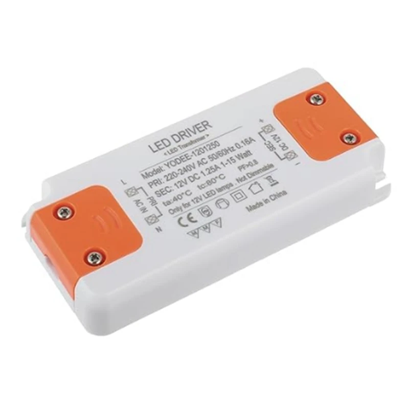 Драйвер для лампы G4 MR16 MR11 GU4 GU5.3, светодиодный трансформатор низкого напряжения, источник питания без шума, мощность 12 В, 15 Вт