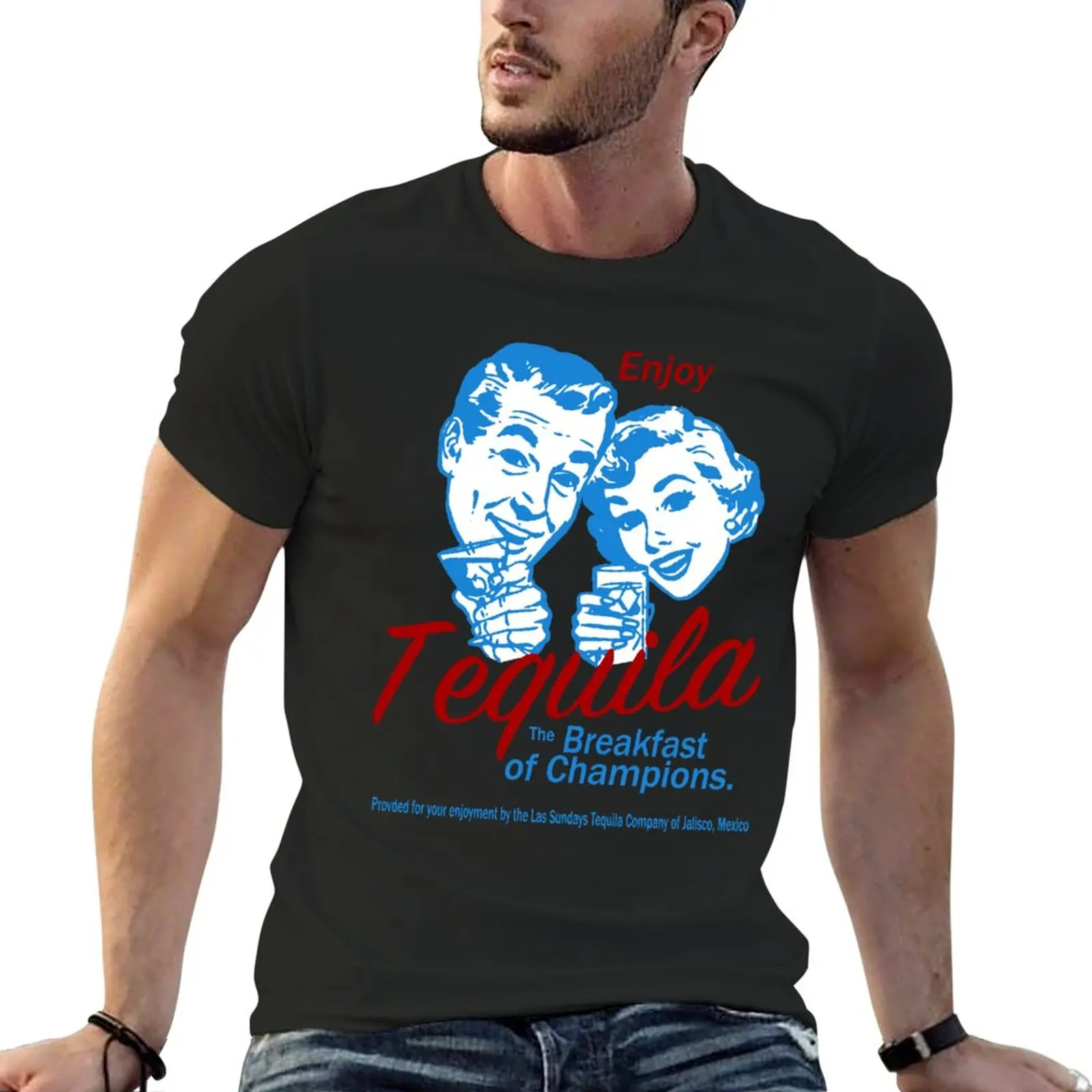 

New Enjoy Tequila The Breakfast Of Champions T-Shirt funny costumes custom t shirt anime tshirt mens graphic t-shirts hip hop