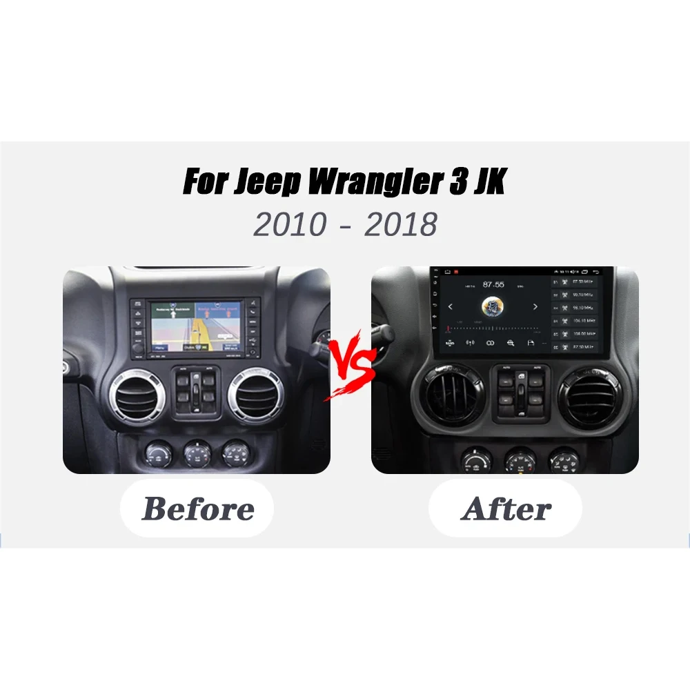 WIFI For Jeep Wrangler 3 JK 2011 - 2018 Android Auto Car Radio Head Unit Multimedia Video Player GPS Navigation 4G No 2din DVD