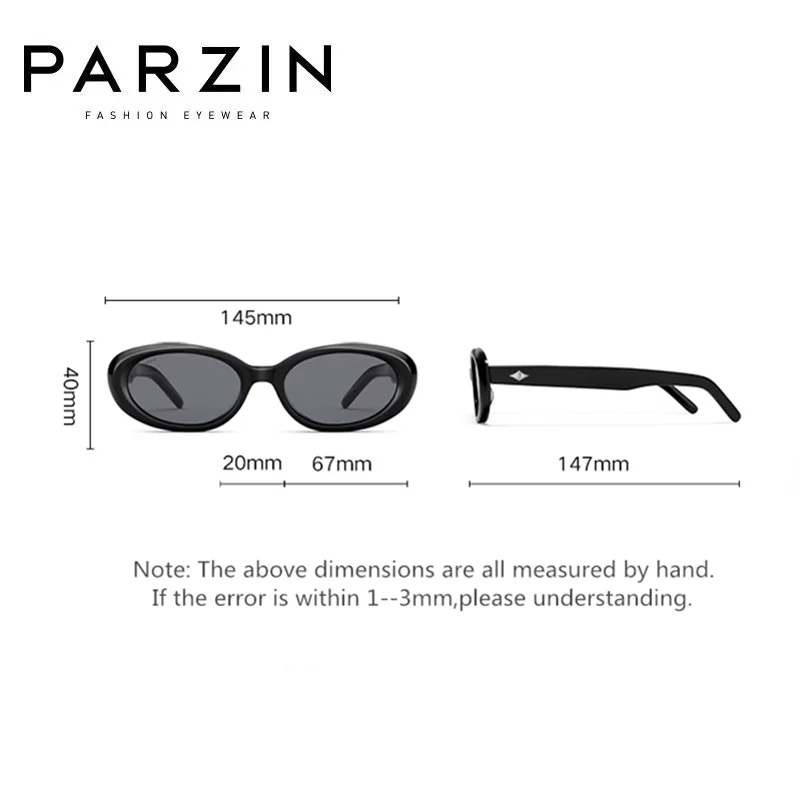 PARZIN Sunglasses Women New  Vintage Sun Glasses For Men  Frame ladies Shades UV Protection Eyewear 12723