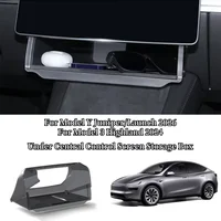 Caja de Almacenamiento Debajo de la Pantalla de la Consola Central para Tesla Model 3/Y Juniper/Launch 2026, Bandeja Organizadora de Almacenamiento Oculta para la Consola Central