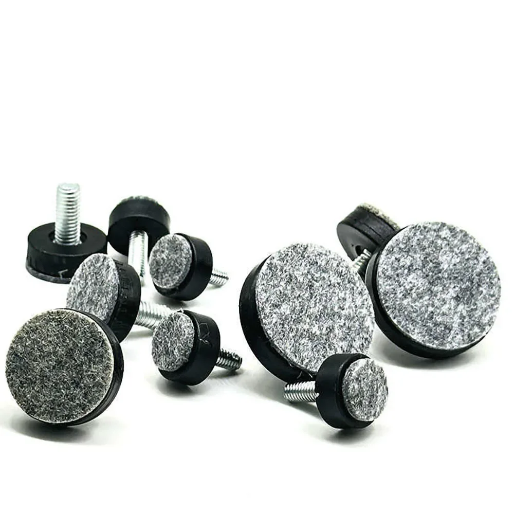 

4-16 шт. фетровые нейлоновые регулируемые подушечки для ног, винты M6 M8, балансировочные подушечки для ног для стола, стула, мебельная защита от скольжения
