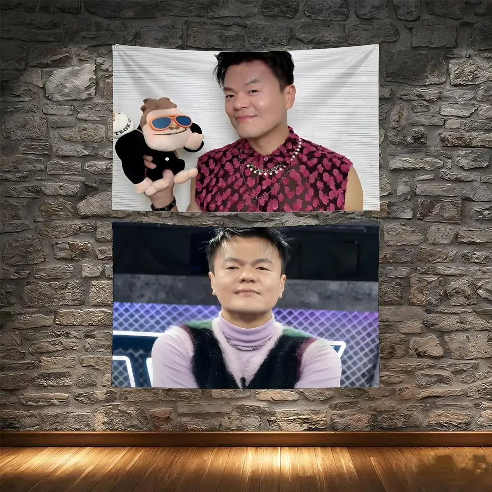 Kpop Producer J-JYPark Flags Tapestry Creative Pattern Photo Living Room Wall Art Party Outdoor Decor