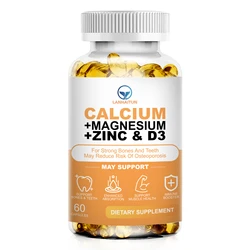 LANHAITUN Calcium Magnesium Zinc Capsule 1555mg - Vitamin/Mineral Mixed Supplement - with Vitamin D3, for Bones & Teeth Care