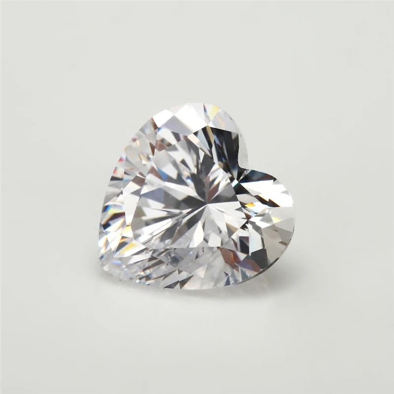 White D Color Moissanite Stone With Certificate Heart Cut 0.5-7.0ct Certified Moissanite Loose Gemstone Positive Pass Tester GRA
