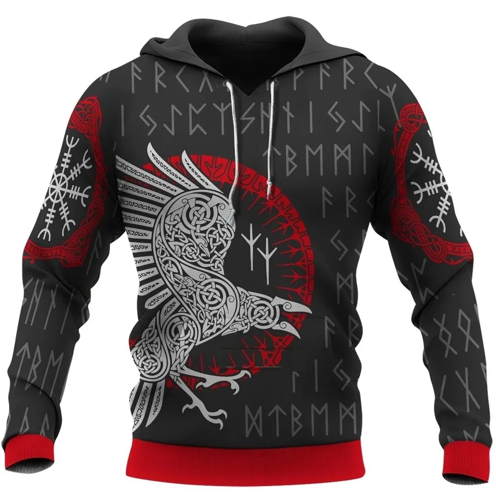 

Eagle/ Raven Tattoo Vegvisir Red 3D All Over Printed Men's Hoodie & Sweatshirt Unisex Zip Hoodies Casual Tracksuits