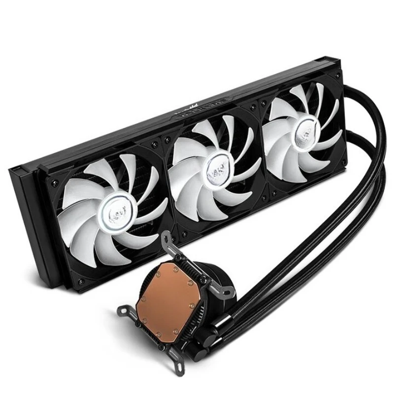 Integrated CPU water-cooled radiator, multi-platform buckle, support LGA1700 ARGB light effect, hidden wiring and one-line