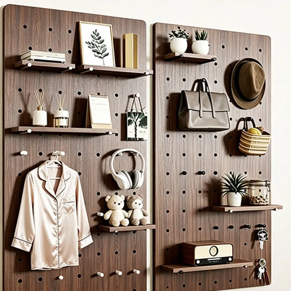Metal Wall Pegboard Hook Embedded Insert Nuts Hanging Design Pegboard Storage Hook Punch Free Space Saving Metal Hardware Hook