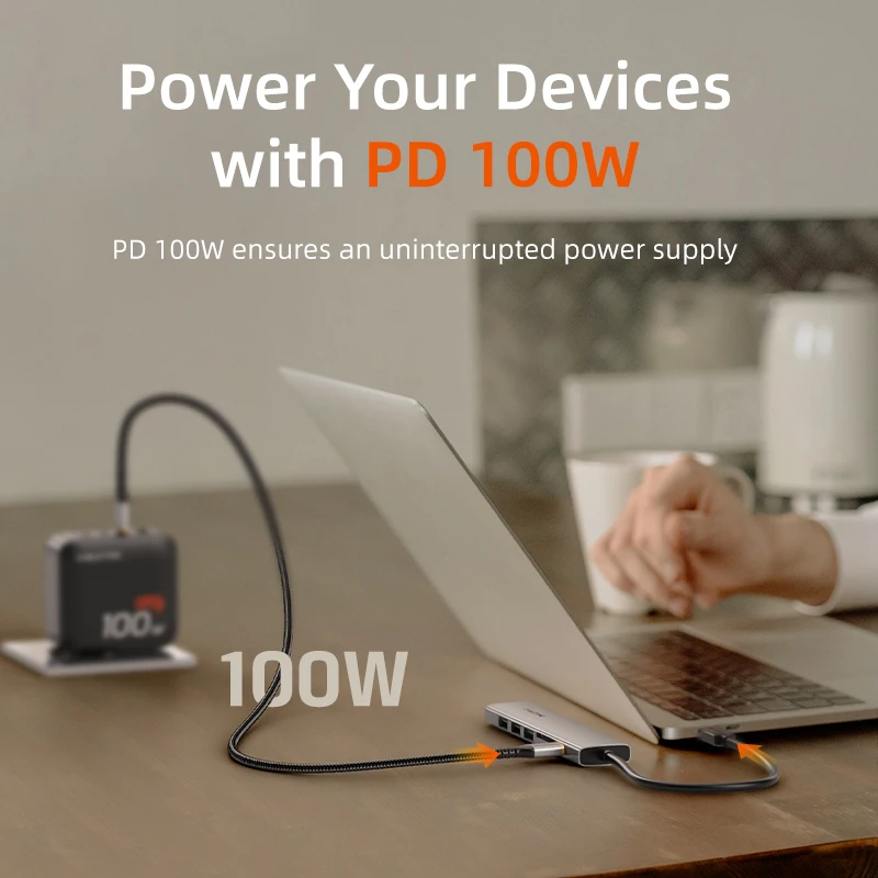 Cable time 7 in 1 USB-C Hub Ultra Slim Aluminium Multi port HDMI Pd100W für MacBook Pro iPad C Hub C502