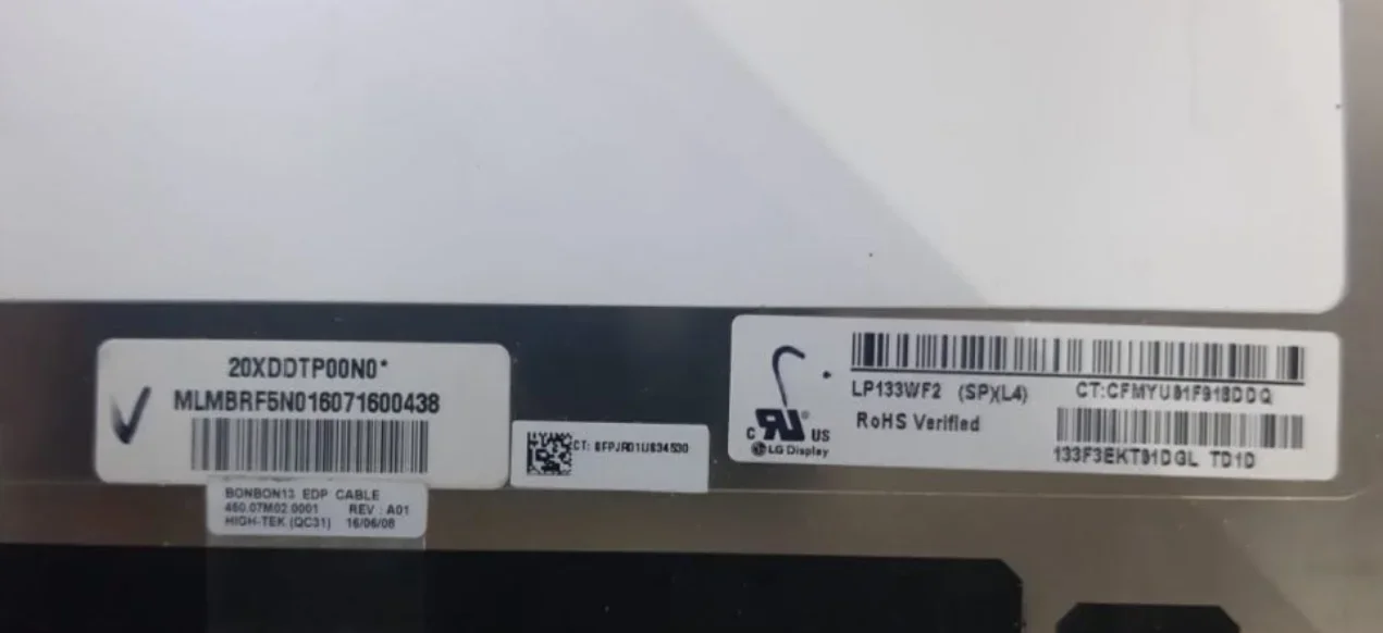 

Новый оригинальный сенсорный ЖК-экран для ноутбука HP FHD LP133WF2 SPL4