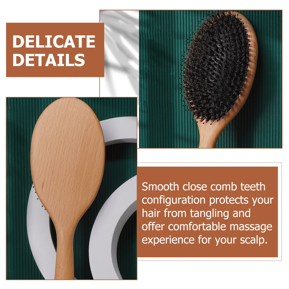 

Comb For Women Detangling Massage Portable Hairdressing Anti Static Hairbrush Elastic Wooden Combs Dense Sparse