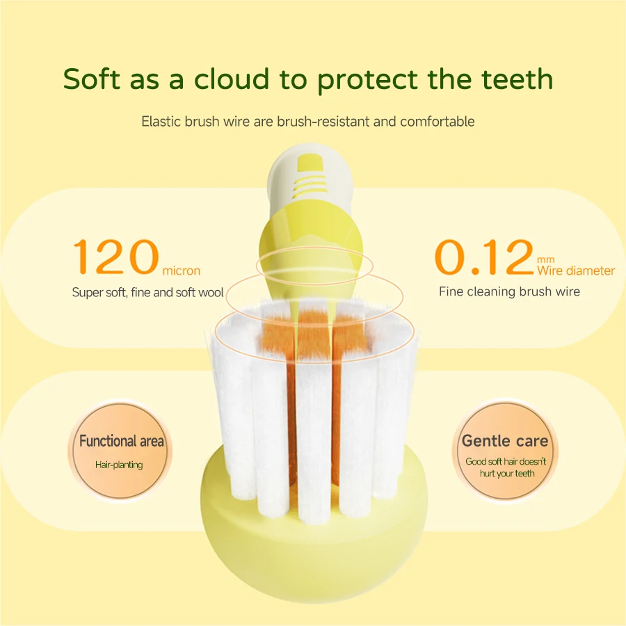 10 عبوات من فرشاة الأسنان ذات الشعيرات الناعمة للأطفال هدية عيد الميلاد مكونة من قطعتين برأس فرشاة صغيرة ناعمة على شكل رسوم كرتونية