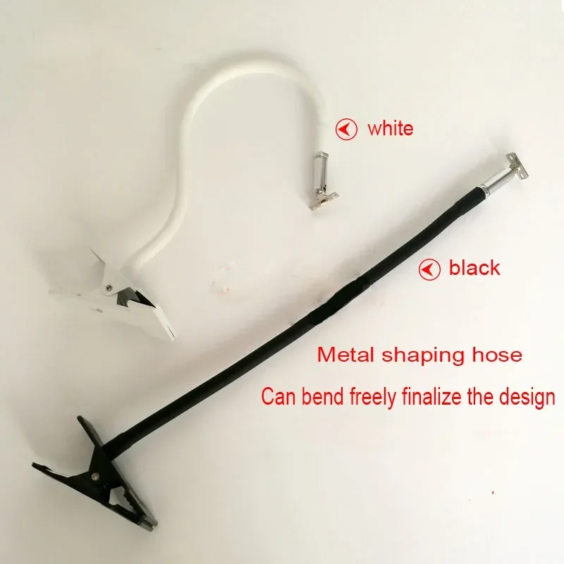 1PCS Flexible Gooseneck Lamp Fitting Silicone Coated Metal Shaping Hose 12mm Desk Lamp Arm with Clamp Base 490 590 690mm DIY