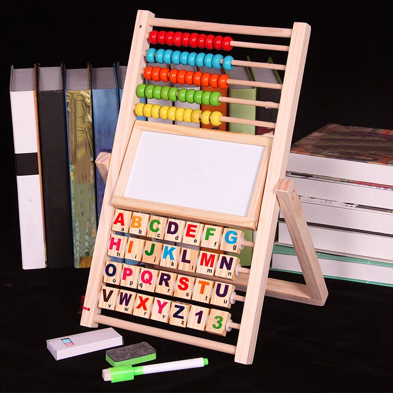 

Многофункциональная деревянная обучающая подставка Abacus, игрушки Монтессори, доска с подсчетом для познания, математическая игрушка для раннего развития, подарок для детей