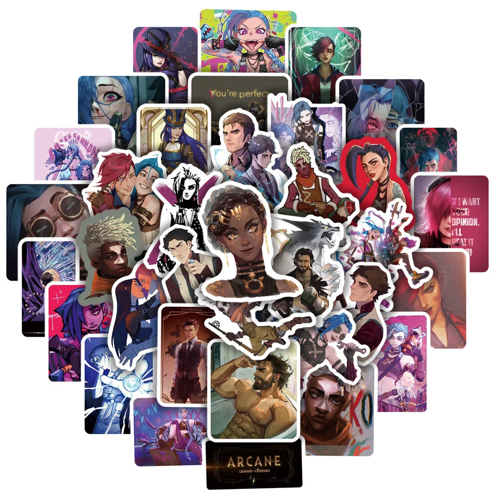 10/30/50PCS League of Legends Derived Graffiti Stickers Electric Car Laptop Water Cup Waterproof Decorative Stickers Wholesale