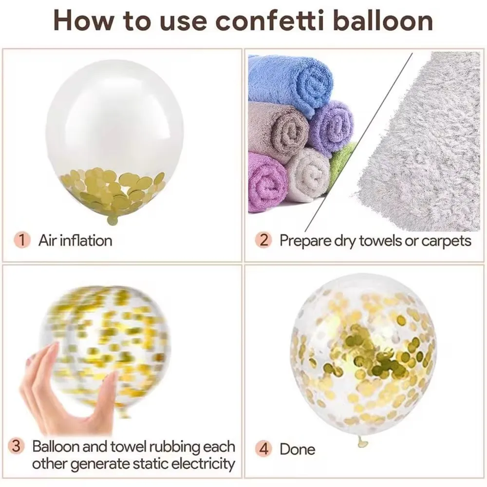 بالونات الذهب الأسود جارلاند قوس عدة الذهب النثار اللاتكس بالون طفل حفلة عيد ميلاد استحمام الطفل الزفاف الذكرى ديكور Globos #6