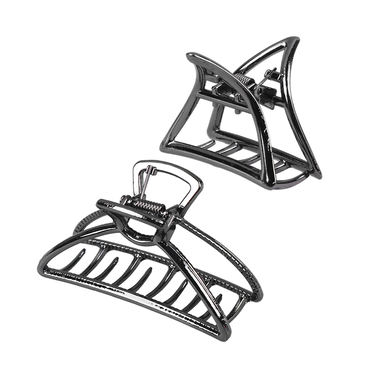 

2pcs Alloy Hair Claw Durable Hollow Elegant Jaw Clip For Women Girls Wedding Party Travel Grip Hair Accessories