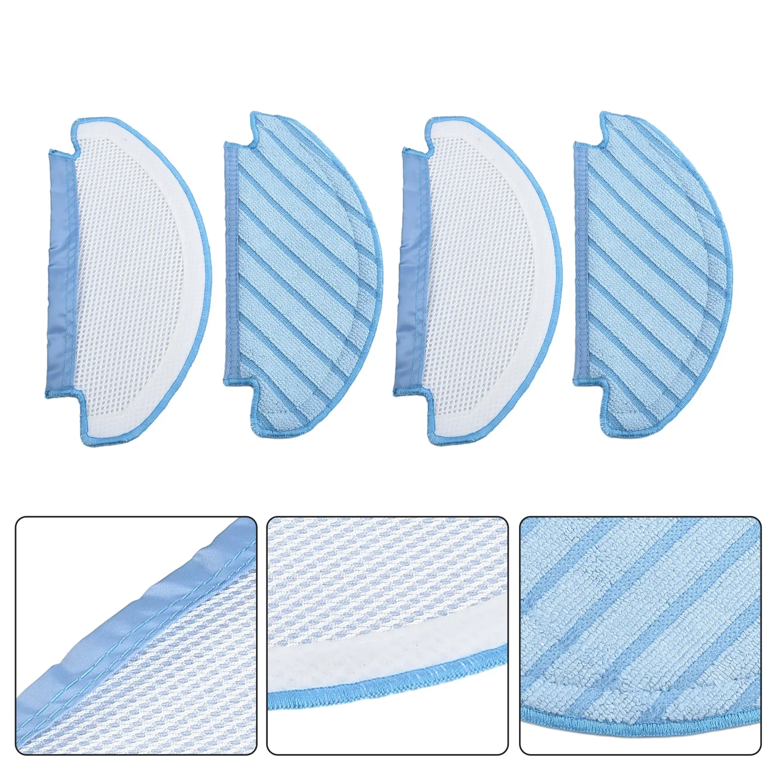 

Home Tools Mopping Pad Microfibre Pad Robot Vacuum Cleaner Strong Water Absorption 4 Pcs For Deebot Practical Brand New