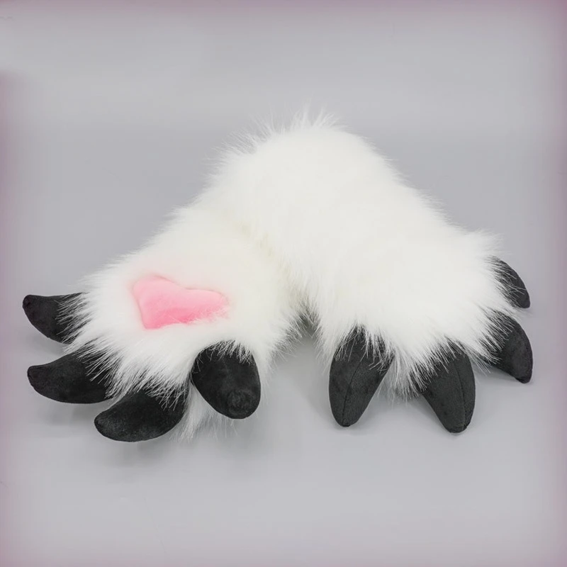 Handmade Fur Set Claws Kig Gloves Dragon Claws Anime Conference Cosplay Gloves Cosplay Stage Costumes Cosplay Performance Props