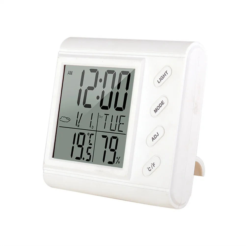 Digital Temperature and Humidity Meter with Kickstand Wall Mount Design for Home Office Warehouse Indoor Use Thermometer