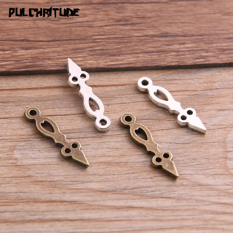 30PCS 6*26mm Two Color Vintage Metal Zinc Alloy Steampunk Pointer Charms Fit Jewelry Pendant Charms Makings