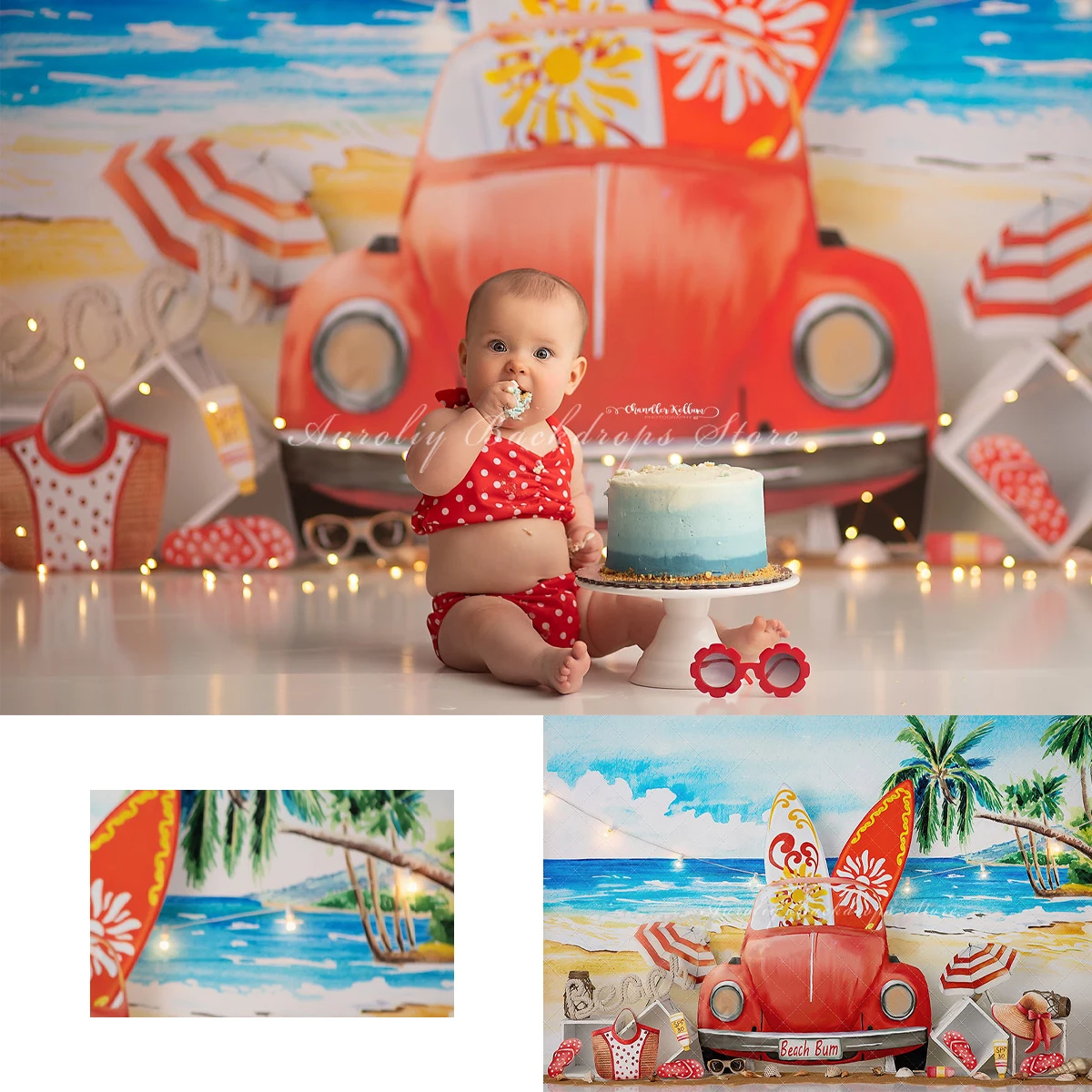 

Beach Surfing Trip Backgrounds Kids Adult Photography Props Child Baby Decors Travel Car Summer Beach Photo Backdrops