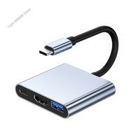 3 in 1 Usb Hub Male To Female Hdmi-Compatible 4k Type-C To Usb 3.0 Charging Adapter for Macbook Air 12 Converter