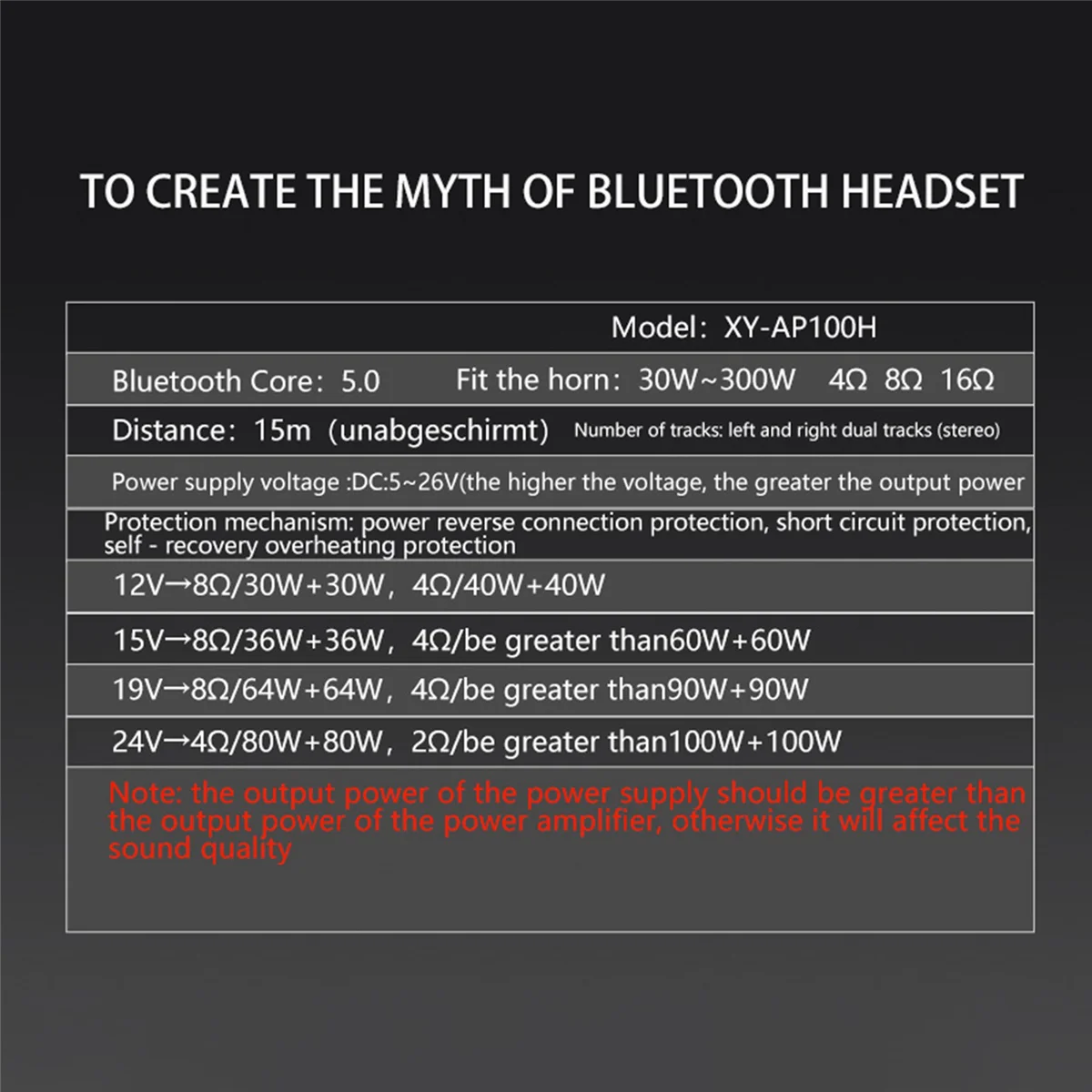 A57G-XY-AP100H 100W+100W Dual TPA3116D2 Bluetooth 5.0 Stereo Audio Digital Power Audio Amplifier Board AMP Amplificador AUX