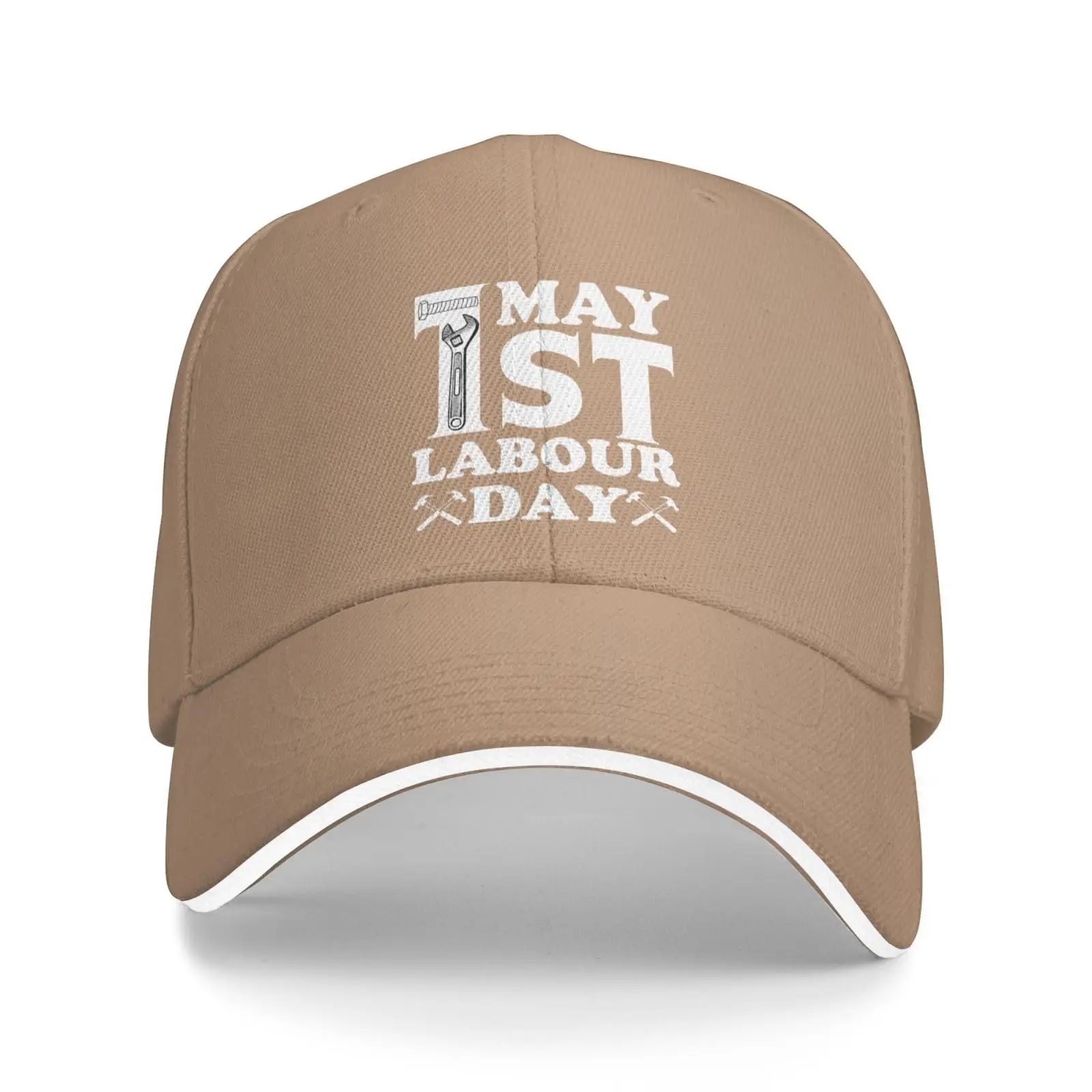 1st May Labour Day Trucker Baseball Cap for Men Women Hat Sandwich Brim Dad Hats Natural