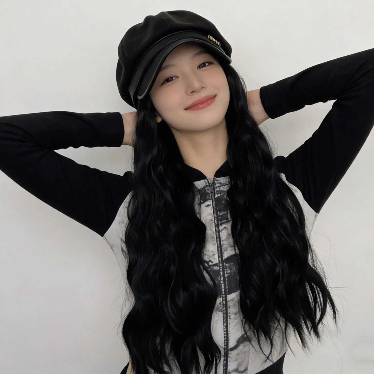 Japanese-style fashion best-selling beret wig with detachable fluffy synthetic hair for long wavy hairstyles, styling accessory