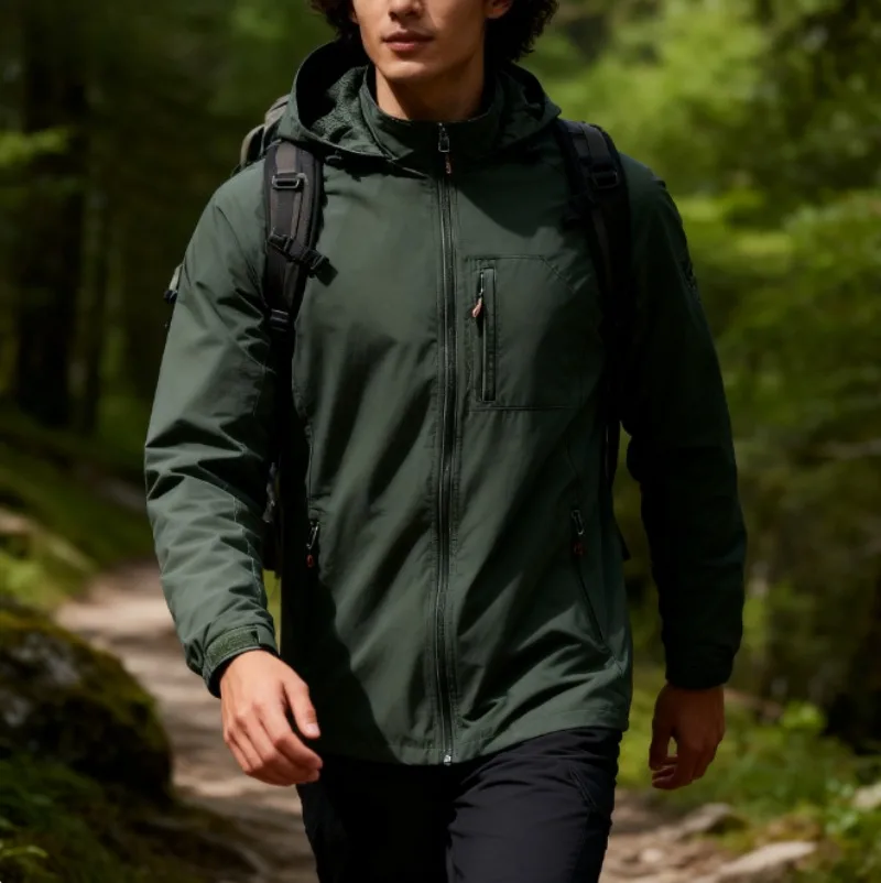 

Мужская одинарная ветровка, уличное пальто, походное ветрозащитное плащ, легкий дышащий водонепроницаемый плащ