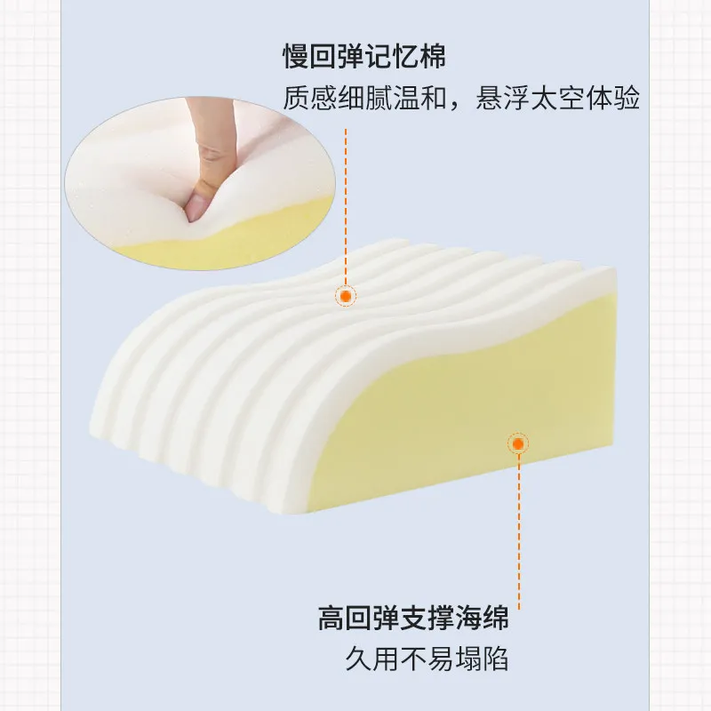 Varicose vein soothing pad, special for sleeping with foot and leg pillows, lower limb elevation pad, adjustable 50 * 55 * 25CM