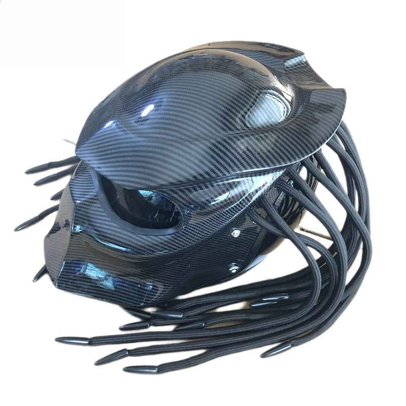 HOT Retro Motorcycle Helmet Decoration Reggae Braid Predator Personality Motorcycle Full Face Helmet Cosplay Male Warrior Helmet