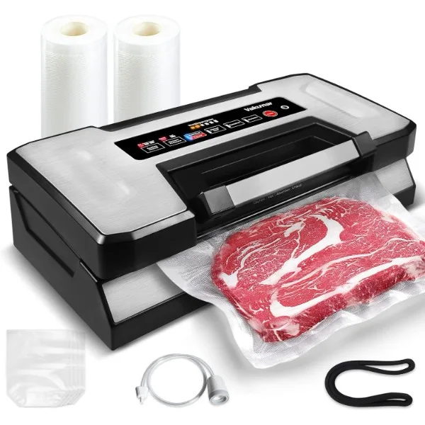 Zgrzewarka próżniowa, 90Kpa Food Vacuum Sealer Machine Preservation Dry/Moist/Liquid Modes, LED Indicator Light