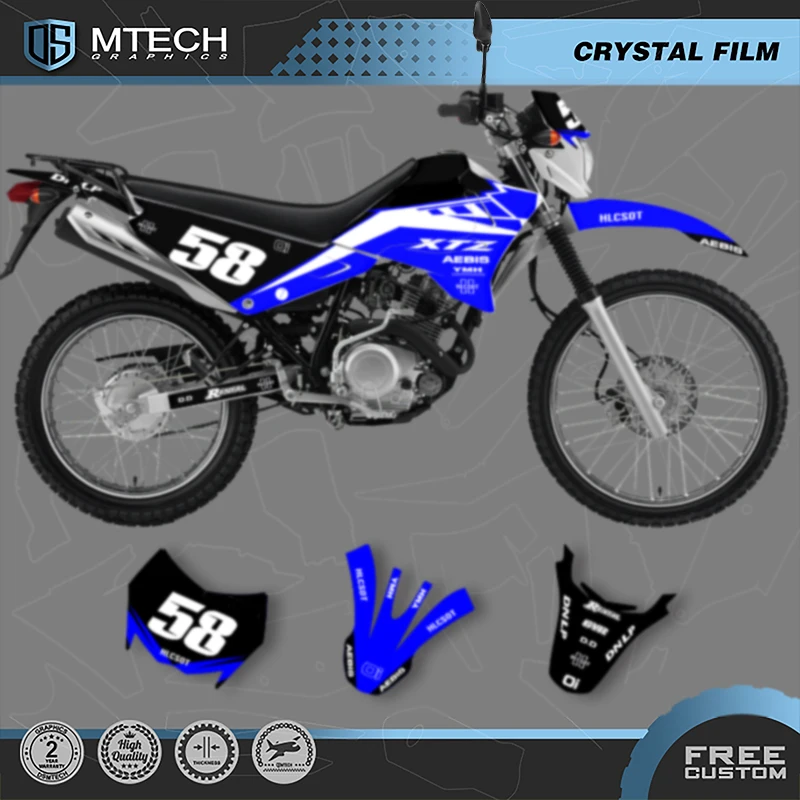 

DSMTECH Custom Motorcycle Graphics Enduro Decals Stickers Kits For YAMAHA XTZ125 004