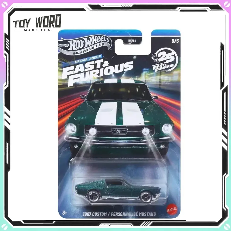 1:64 New Hot Wheels Silver FAST & FURIOUS Series Cars Model HNR88 Alloy Car Model Nissan Subaru Custom Toy Birthday Gifts
