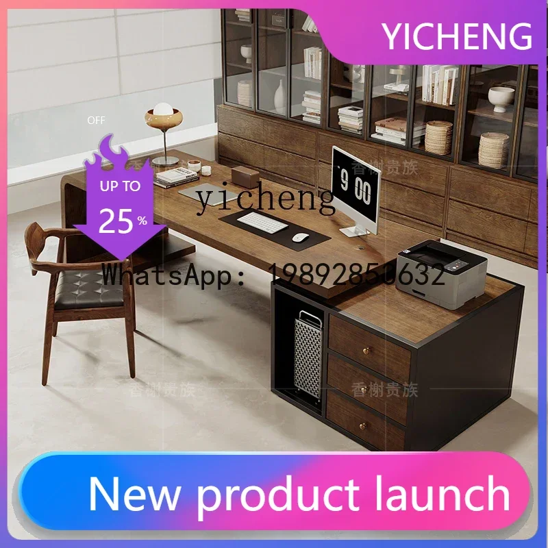 

B-3 solid wood big desk creative computer desk special-shaped log boss workbench single large desk table