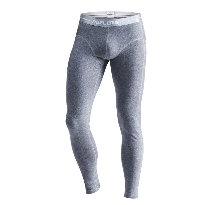 Autumn and Winter Intimates Men\'s Autumn Trousers Thickeneded Velvet Single-Piece Slim Leggings Youth Cotton Trousers Warm Trousers