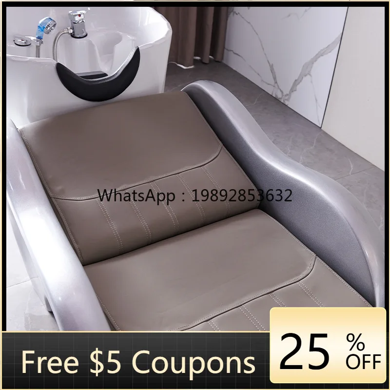 

YFY Internet Celebrity Trendy Store Semi-Reclining Ceramic Basin Shampoo Bed for Hair Salon High-End Hairdressing Shop