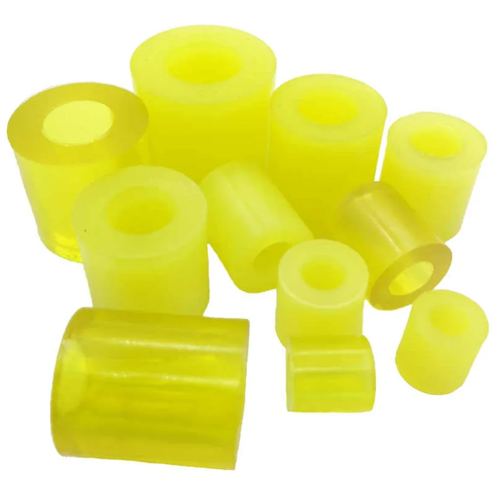 ID 6-45mm OD 16-86mm Yellow Polyurethane Buffer Column Coupling Sleeve Ring Coupling Shock-absorbing Elastic Column PU