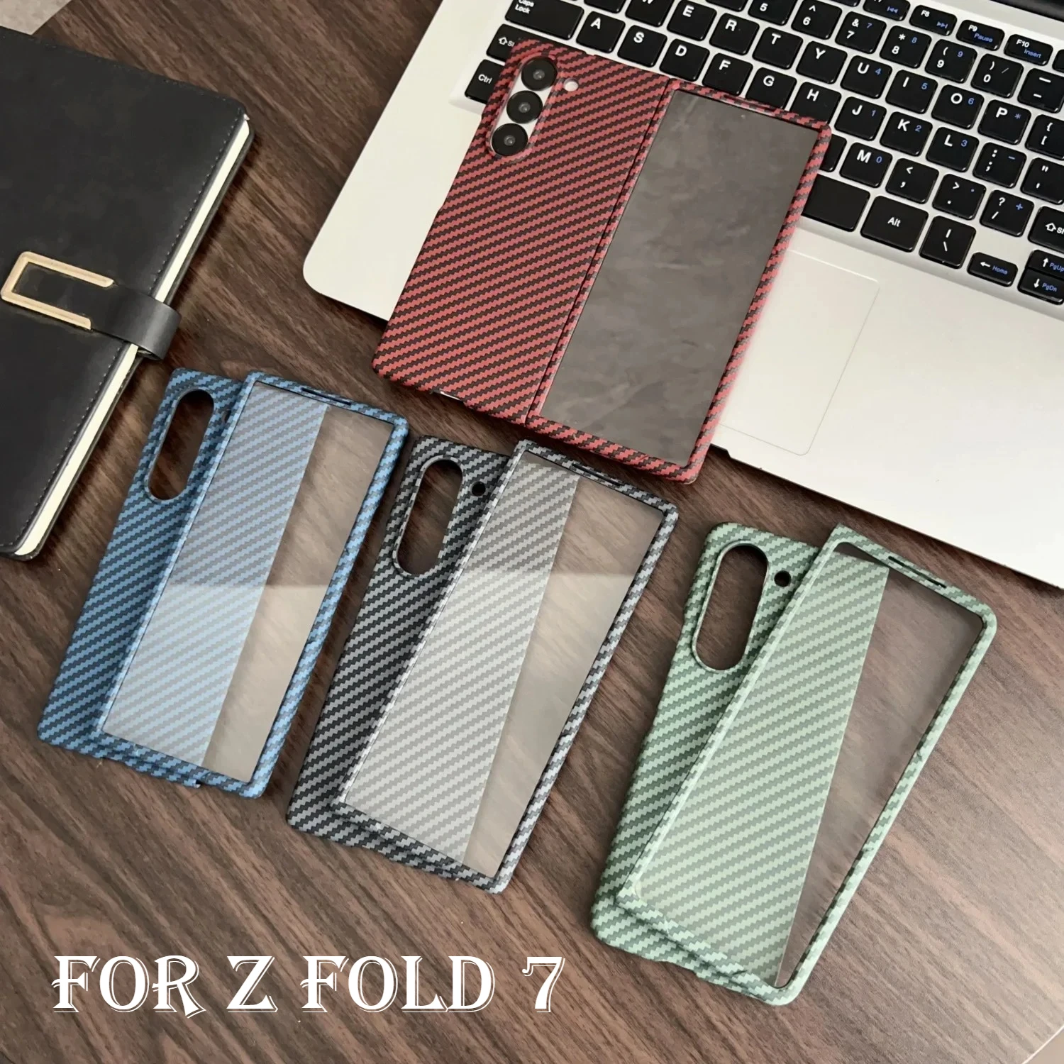 

Чехол Magsafe из углеродного волокна с кевларовым узором для Samsung Z Fold 7, 6, 5, 4, магнитная пленка для экрана с беспроводной зарядкой, ультратонкий чехол